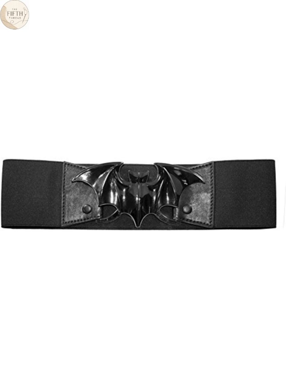 Bat Buckle Elastic Waist Belt Vintage Split Buckle Slim Fit Adult S/M